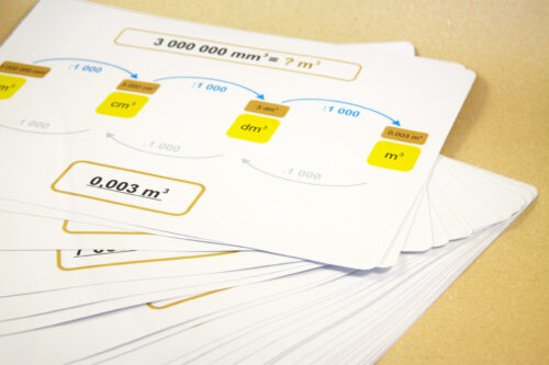 Převod jednotek objemu | Velké karty | Velké karty A3 pro znázornění příkladu na převod jednotek objemu