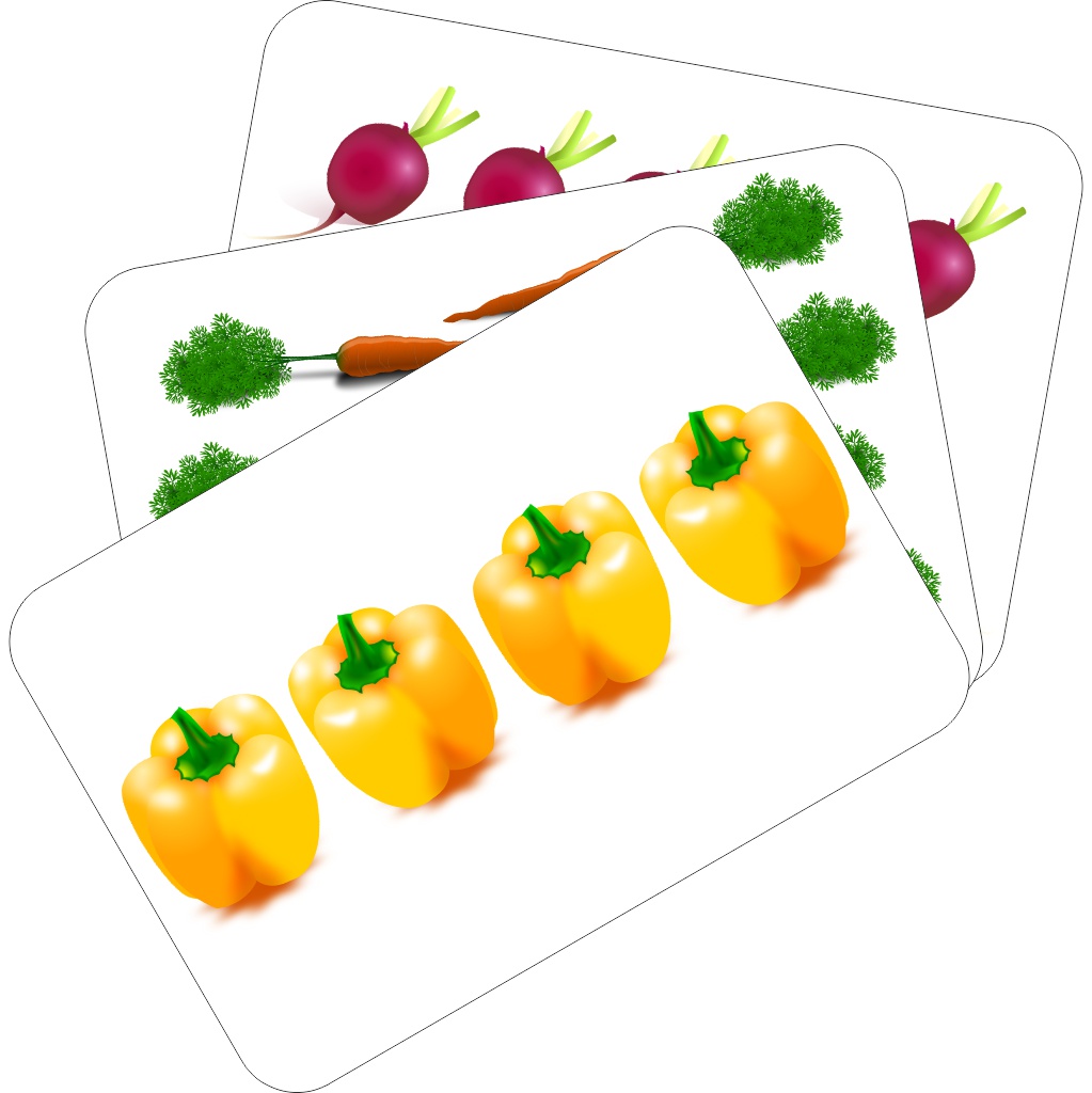 Počítání do 10 | Přiřazovací karty s magnety | Použití na magnetické tabuli | Ukázka vybraných karet (Zelenina)