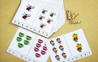 Porovnávání čísel do 10 | Kolíčkové karty