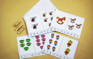 Porovnávání čísel do 10 | Kolíčkové karty