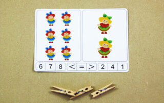 Porovnávání čísel do 10 | Kolíčkové karty