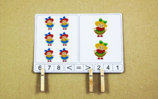 Porovnávání čísel do 10 | Kolíčkové karty