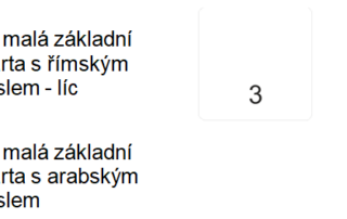 Římská čísla | Přiřazovací karty | Přiřazovací karty - rub a líc