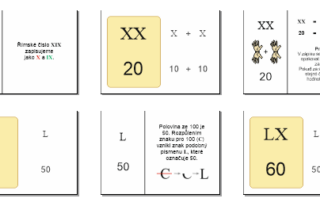 Římská čísla | Přiřazovací karty | Výukové karty - ukázka