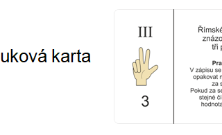 Římská čísla | Přiřazovací karty | Výuková karta - líc a rub