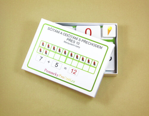 Sčítání a odčítání s přechodem přes 10 | 348 manipulačních karet