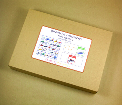 Orientace v prostoru – Kroková hra 2 | dva herní plány + 70 karet se zadáním + 16 orientačních značek