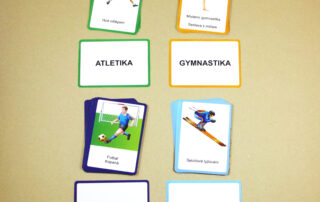 Sport | Třísložkové karty | Ukázka třídících karet