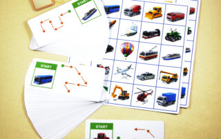 Orientace v prostoru – Kroková hra 2 | dva herní plány + 70 karet se zadáním + 16 orientačních značek